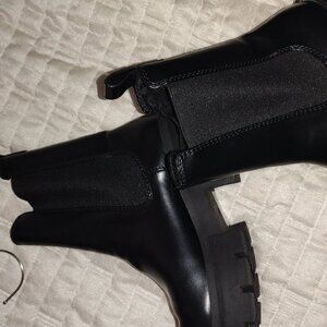 H&M chunky leather boots brand new size 10 nwot